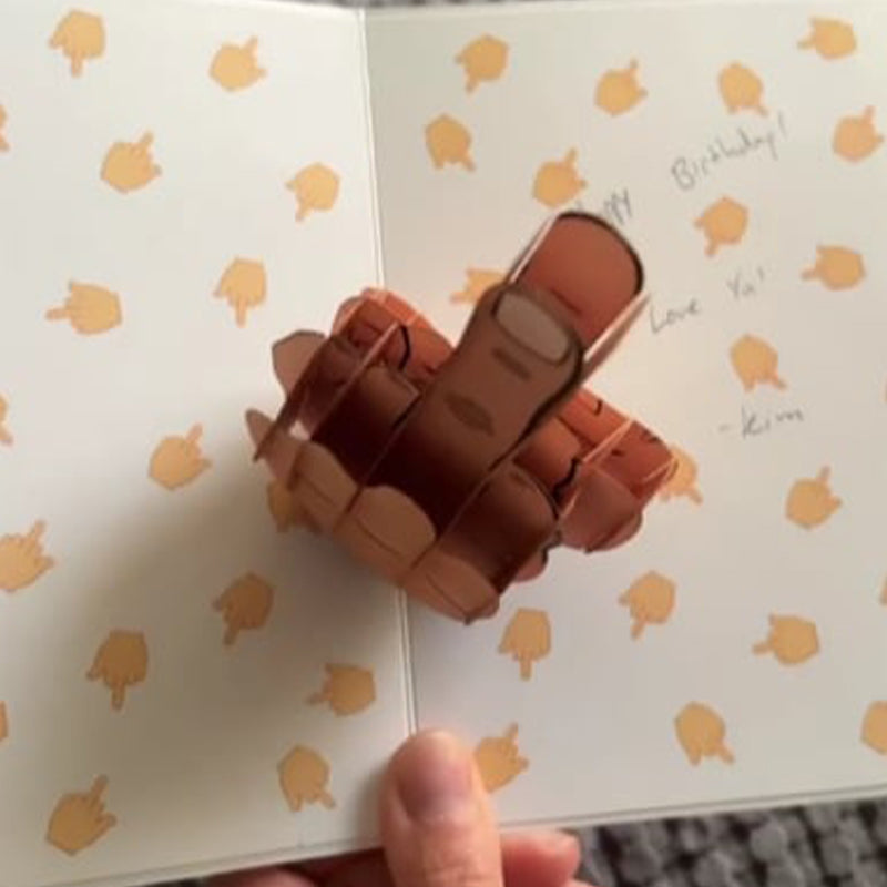 Something Special Just For Youy Middle Finger Pop Up Card