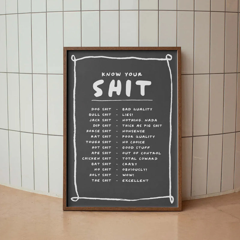 Know Your Sh*t Print - Funny & Stylish Wall Art