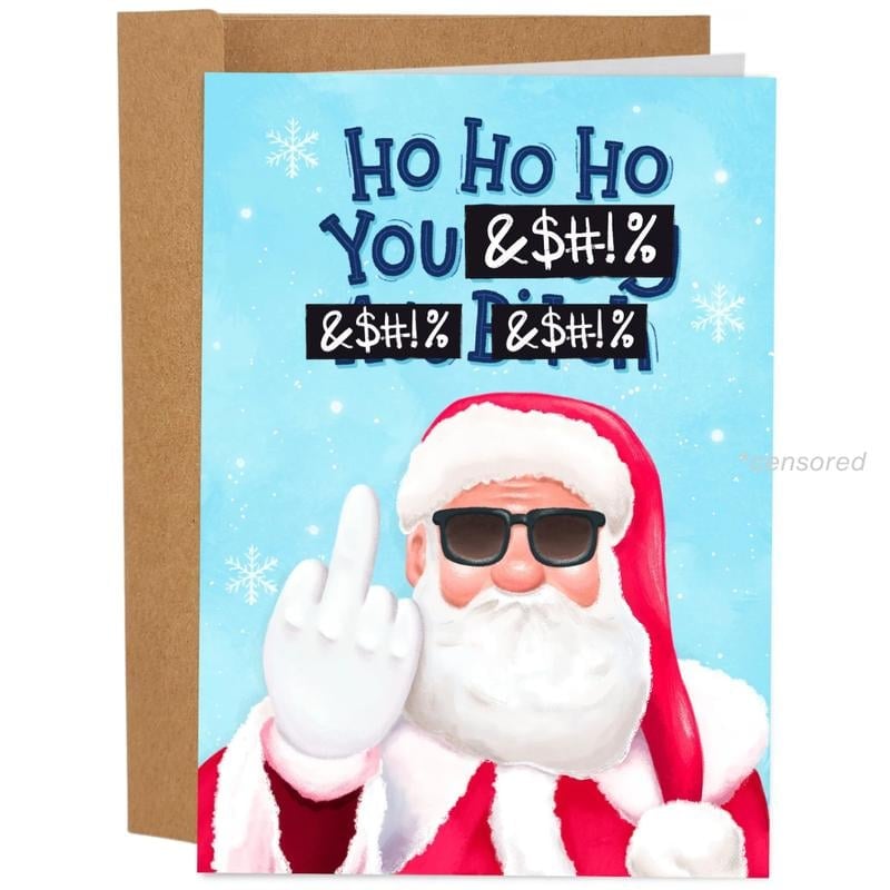 🎅Sleazy Greetings |9pcs Worst Christmas Cards Set😂