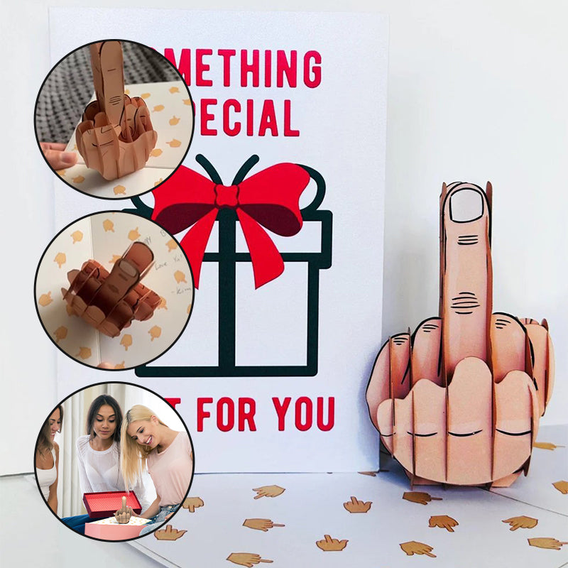 Something Special Just For Youy Middle Finger Pop Up Card