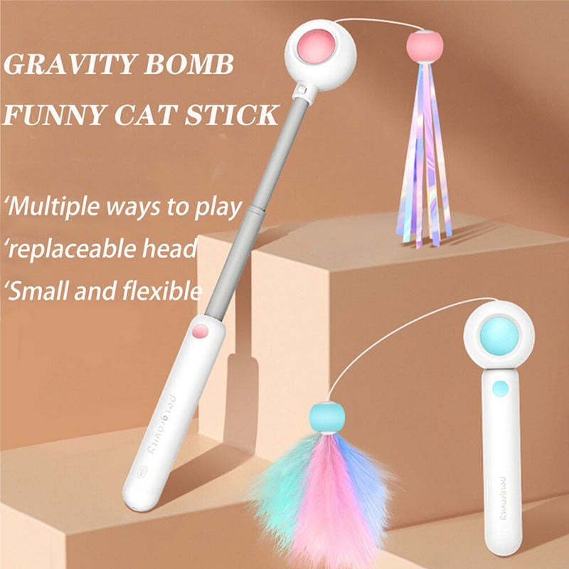 Pet Telescopic Laser Teasing Stick