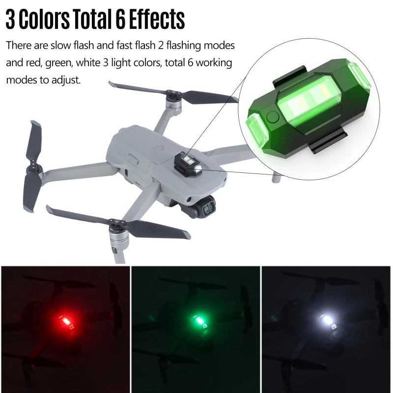 4 Colors LED Aircraft Strobe Lights & USB Charging