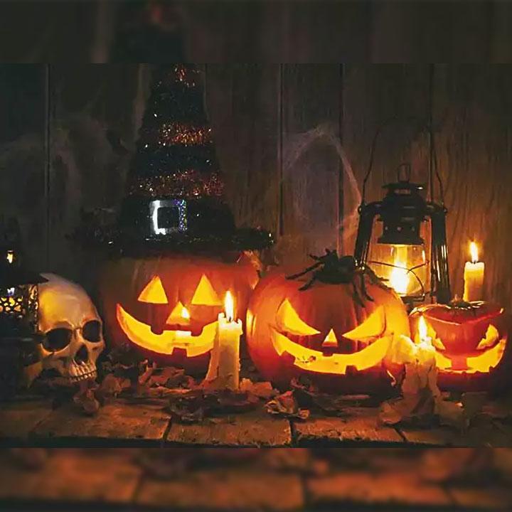 Halloween Sound-Activated Pumpkin with Built-In Speaker