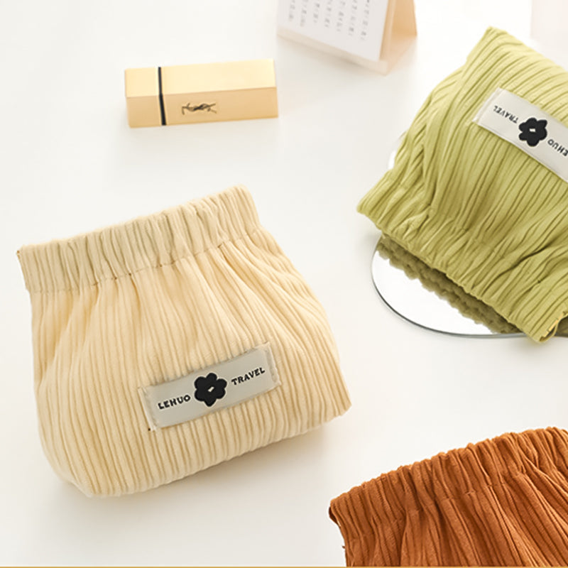 Corduroy Elastic Hair Tie Organizer