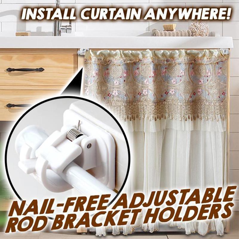 Pre-Sale Nail-free Adjustable Rod Bracket Holders (2pcs)