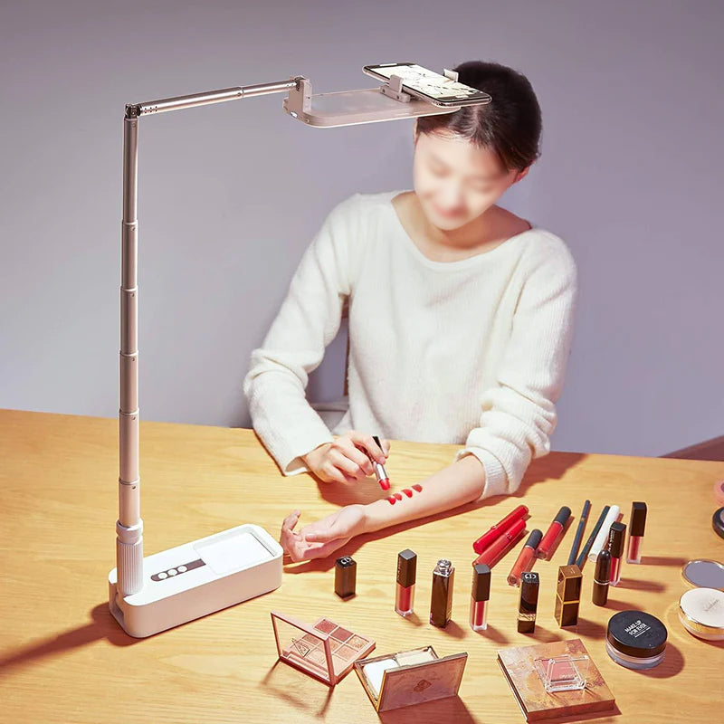 Multi-angle Phone Stand With Light For Cotent Creation