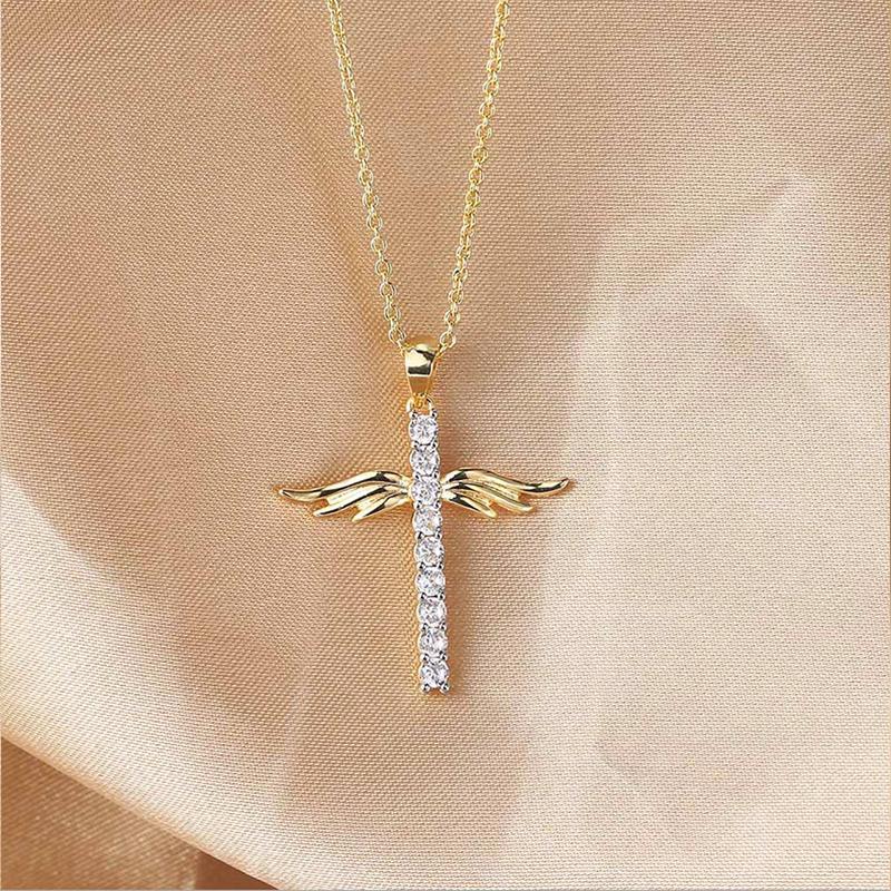 Cross Wing Pendant Necklace