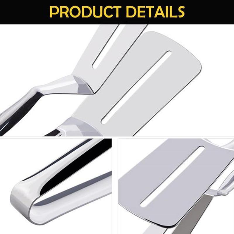 Multifunctional Frying Spatula Steak Clip Double-Sided  Shovel Clip - 304 Stainless Steel