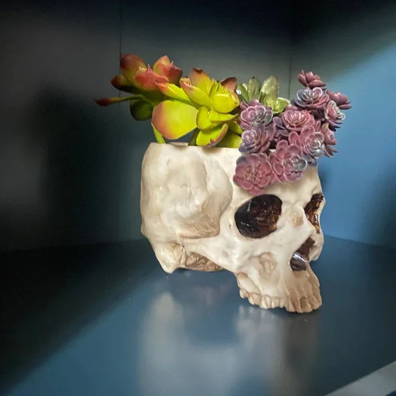 Handmade Skull Flowerpot