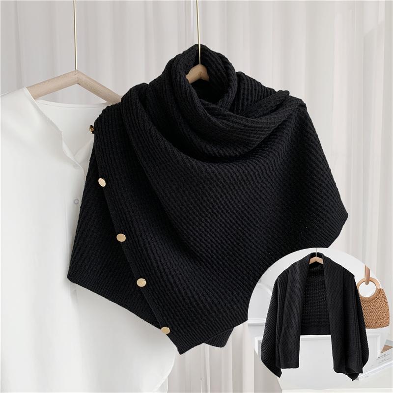 6 IN 1 Ladies Knitted Bib Shawl Scarf Clothes