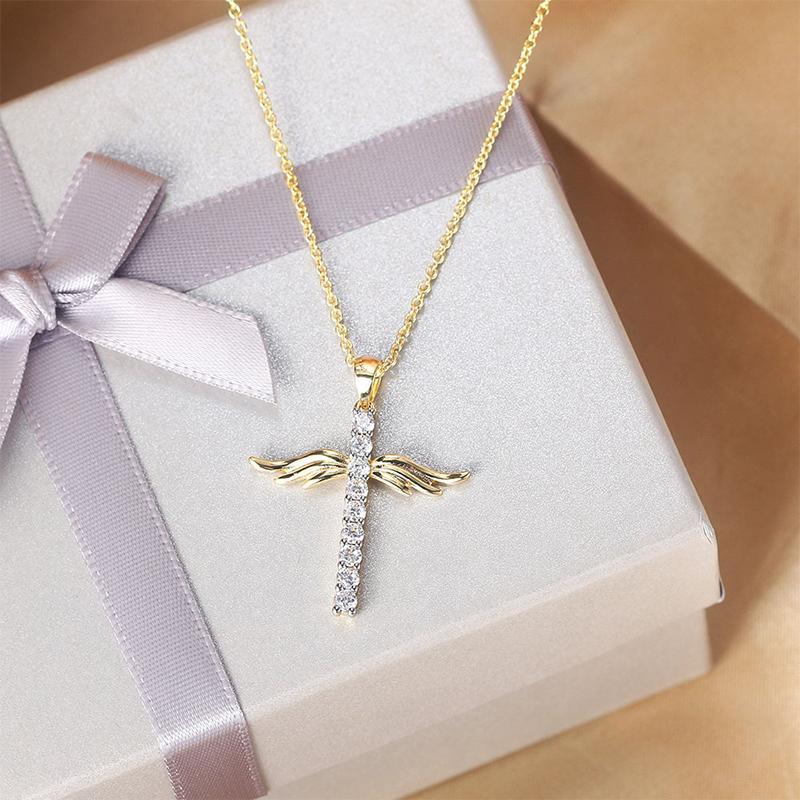 Cross Wing Pendant Necklace