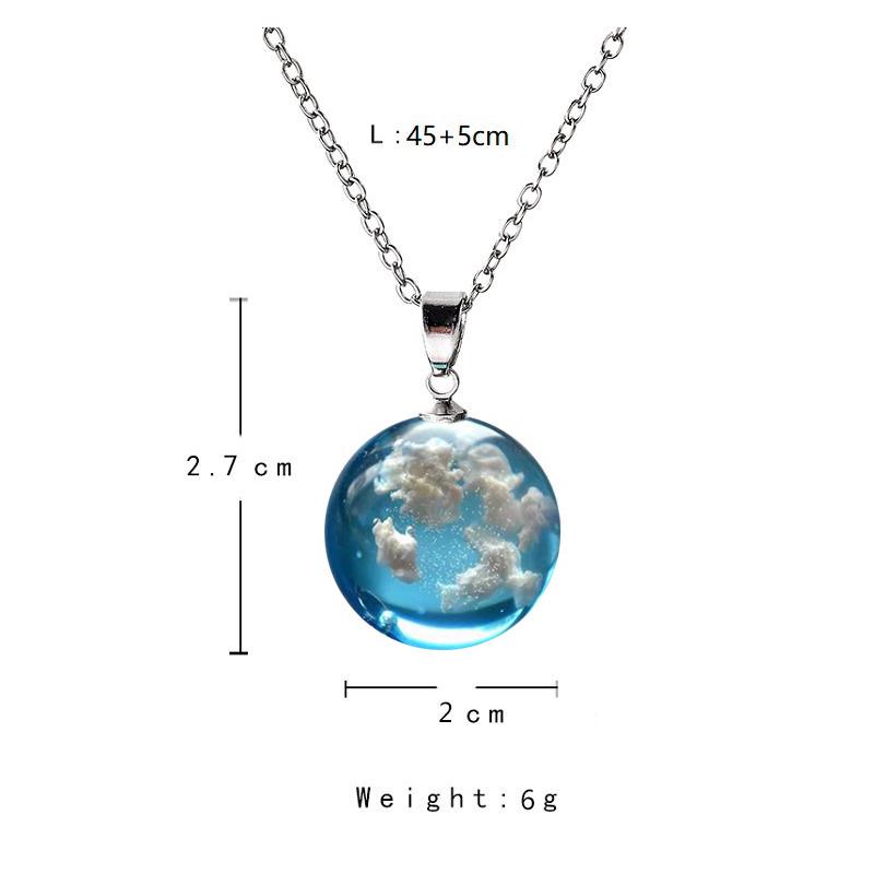 Clouds Of Heaven Resin Necklace