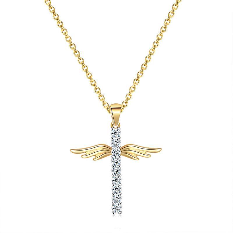 Cross Wing Pendant Necklace