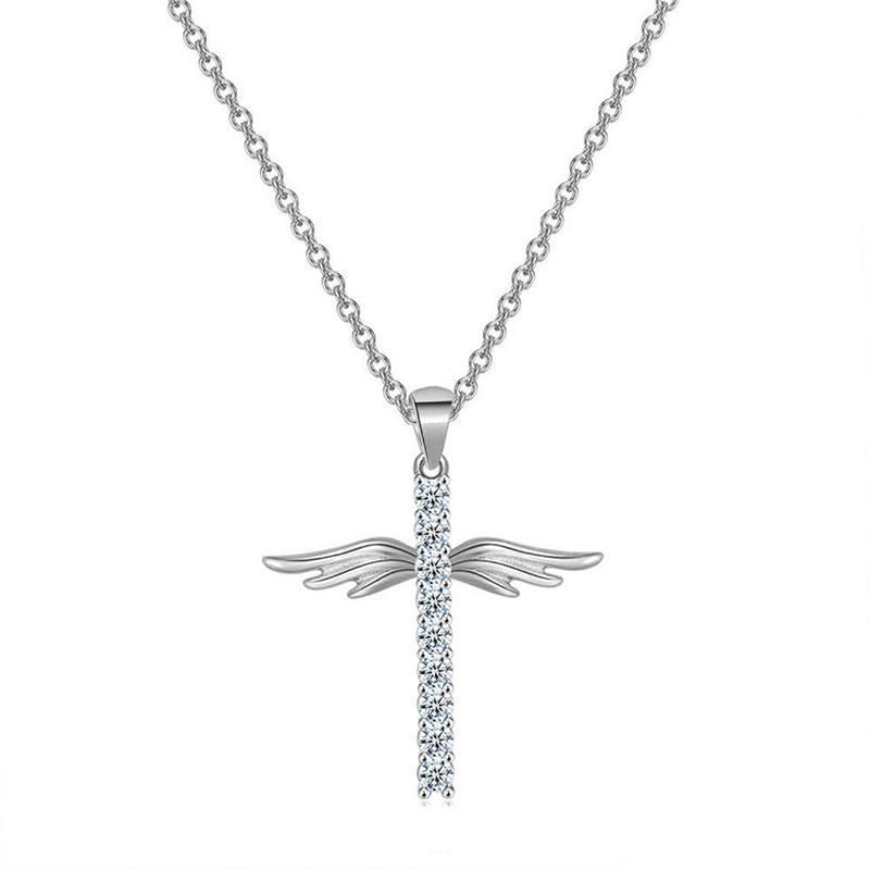 Cross Wing Pendant Necklace