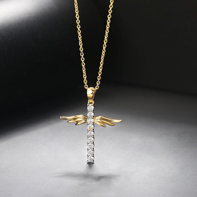 Cross Wing Pendant Necklace