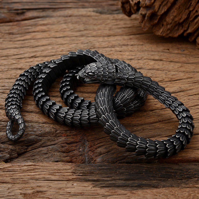 World Serpent Jormungandr Snake Necklace