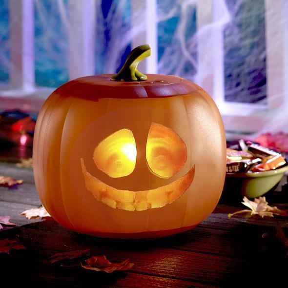 Halloween Sound-Activated Pumpkin with Built-In Speaker