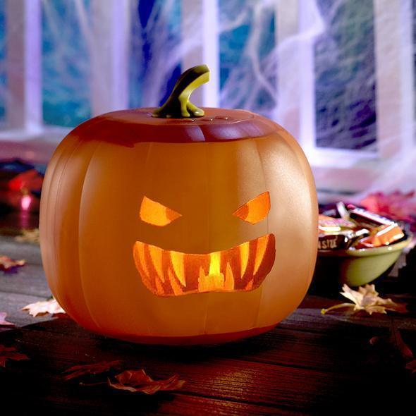 Halloween Sound-Activated Pumpkin with Built-In Speaker